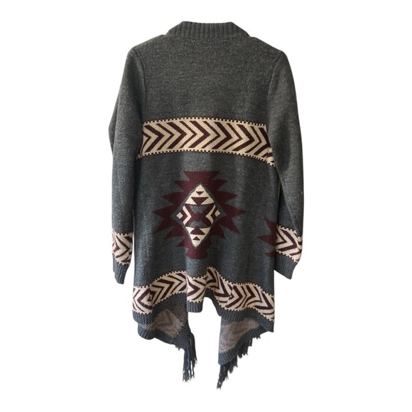 Bluenotes Shawl Aztec Fringe Western Sweater Size S Women - Picture 4 of 9